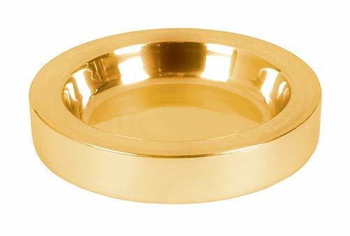 Christian Brands Church Polished Steel Bread Plate Insert - Brass Tone (Pack of