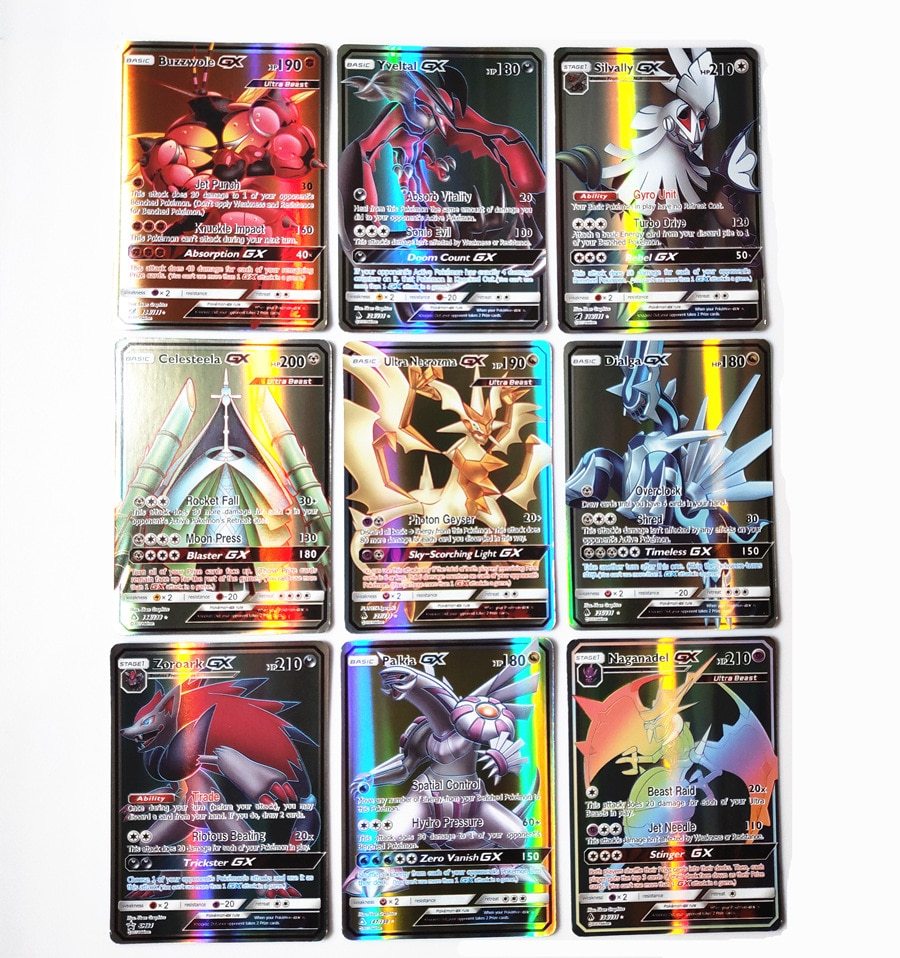 324Pcs Pokemon Cards Sun & Moon Sword & Shield Gx Mega Vmax Trading -100Pcs Vmax
