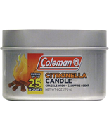 Coleman Scented Outdoor Citronella Candle with Wooden Crackle Wick - 6 Oz - $13.75