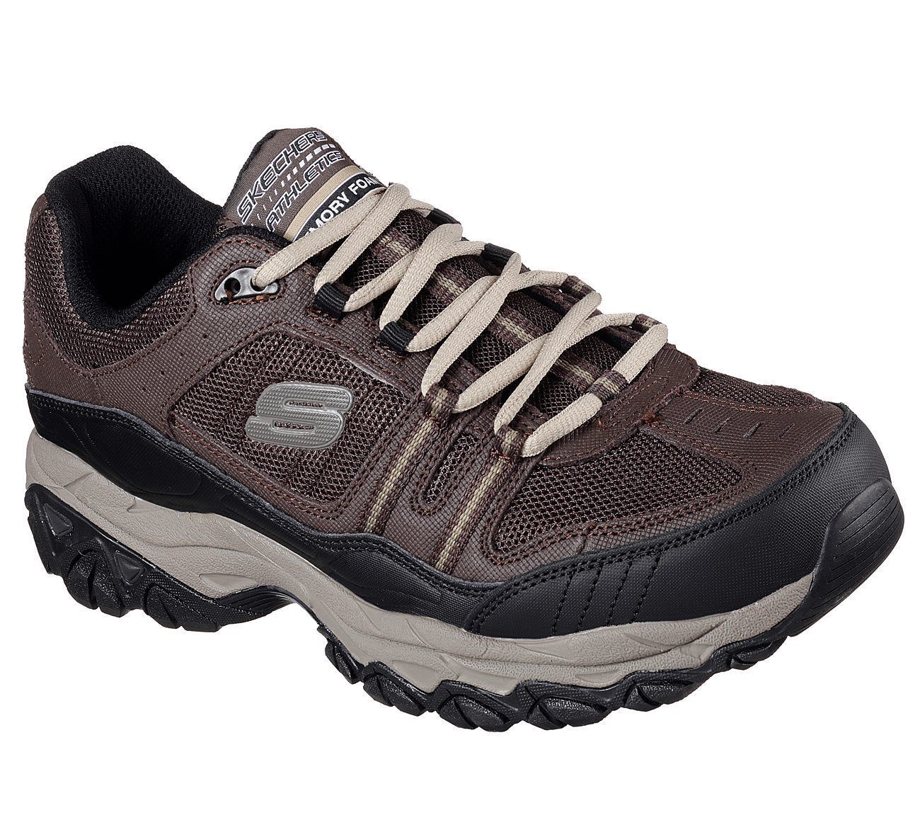 50124 Brown Skechers shoe Men Memory Foam Sporty Casual Comfort Lace Up ...