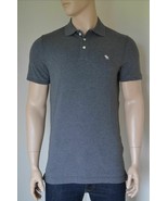 Abercrombie &amp; Fitch AF Stretch Polo Gray  &quot;Medium&quot; - $29.69