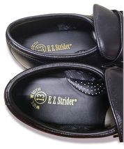 E.Z. Strider Men's Sz 13W Faux Leather Slip on Cushion Casual Loafer Black Shoes image 5