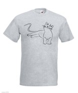 Mens T-Shirt Cute Relaxing Cat, Funny Kitty TShirt, Relaxed Kitten Shirt - $24.74
