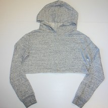 Justice Girl's Gray Raw Hem Cropped Hoodie size 8 9 10 - $12.99