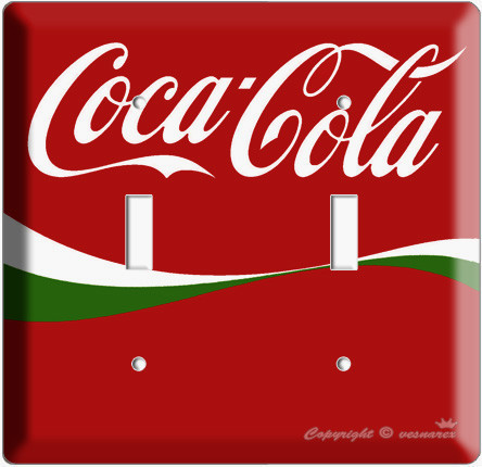 NW COCA-COLA GREEN COKE DOUBLE LIGHT SWITCH COVER PLATE