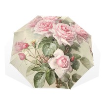 Pink floral umbrella folding umbrella rain woman double handle windproof... - $58.35