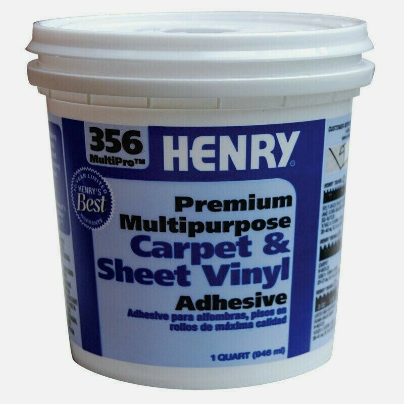 Henry 356 CARPET & SHEET VINYL 1 qt Adhesive Strength Premium Multipurpose 12072