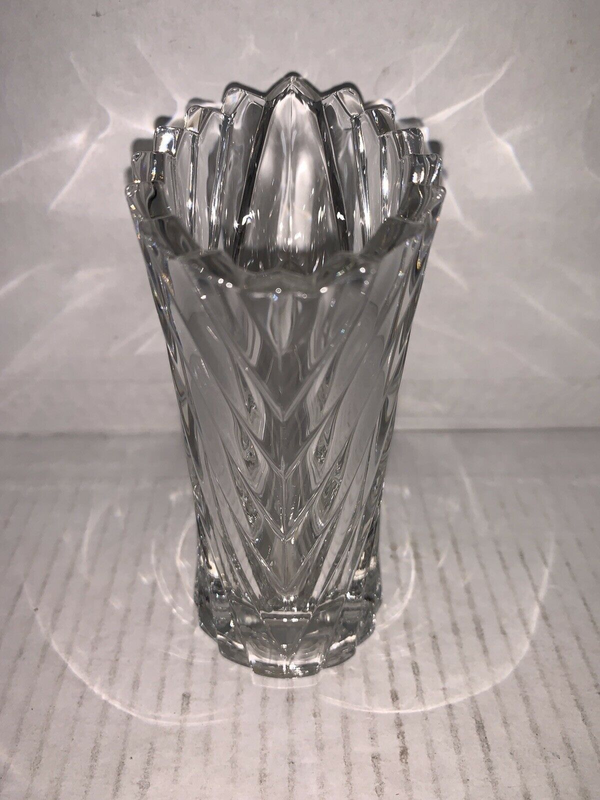 Mikasa Clear Crystal Cut Glass 'Vision' Bud Vase 5” Mikasa