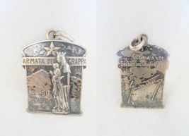 MEDAL pendant in SILVER 800 of Armata del Grappa soldiers Italy WWI Army... - $37.00