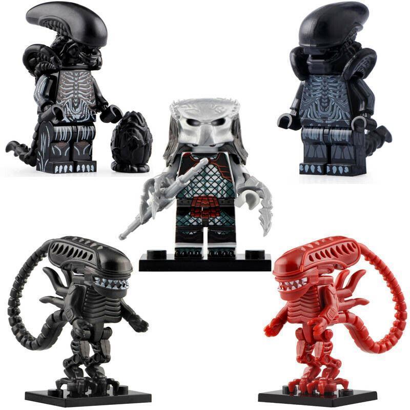 5pcs/set Alien & Predator - Xenomorph Monster Themed Minifigures Gift ...