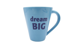 Hallmark Dream Big Coffee Tea Mug, Blue Exterior, Ornage Inside  - $12.98