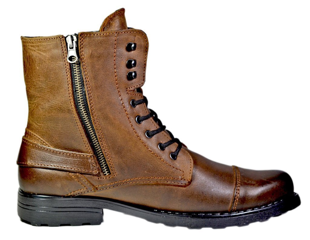 2 tone leather boots