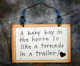 Wall Decor Sign - Baby Boy in the House - $11.99