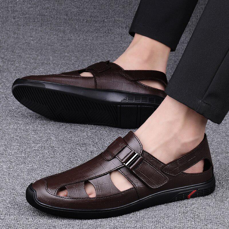 Summer Lightweight Business Sandals Men Outdoor Casual Flats - Sandals