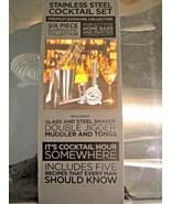 Blksmith Stainless Steel bar cocktail set 6 pcs New sealed  box Cocktail... - $18.66