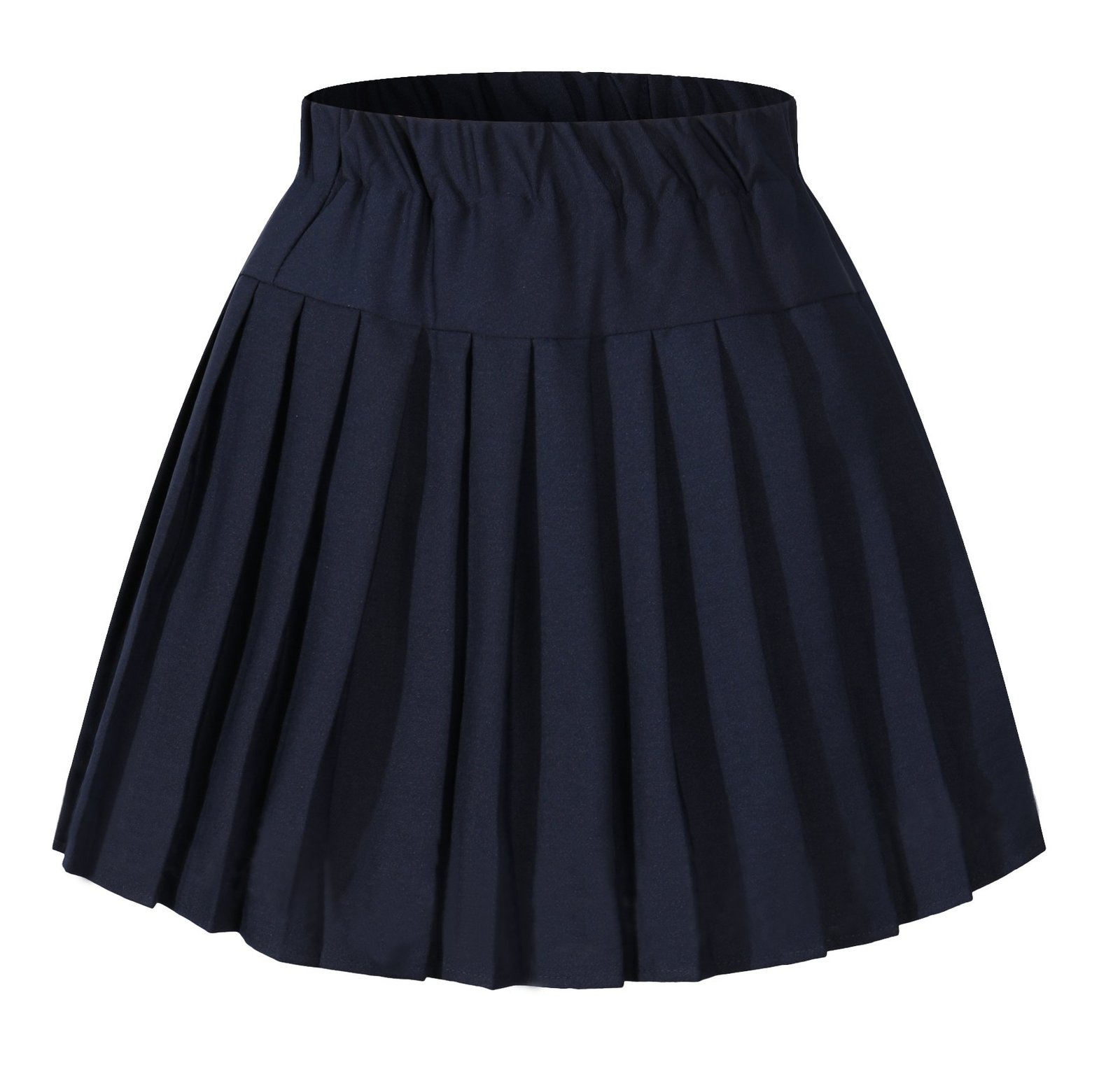 Girl`s Sailor Navy Skirt Elasticated Pleated Costumes School uniform (S,blue)