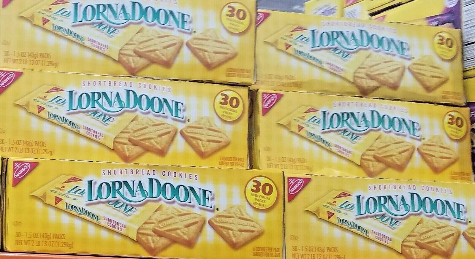 Primary image for 2 PACK SHORTBREAD COOKIES LORNA DOONE (30 PER BOX)
