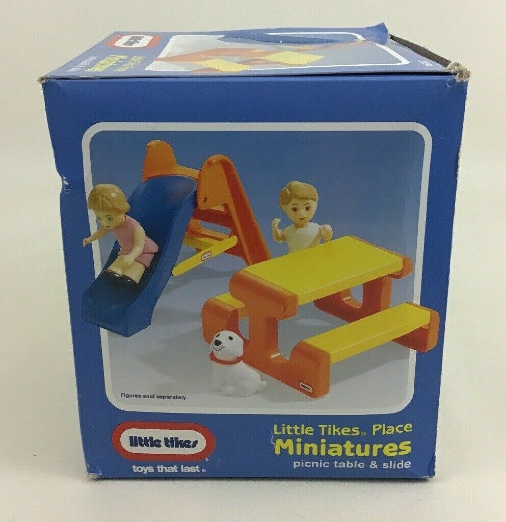 Little Tikes Dollhouse Places Picnic Table and Slide 5594 Vintage 1992