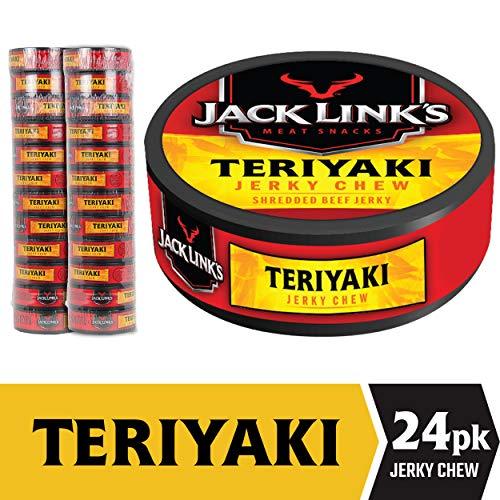 Jack Link’s Jerky Chew, Teriyaki, 0.32 oz., Pack of 24 Shredded Beef