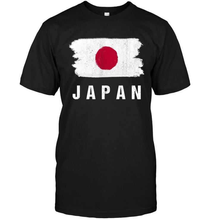 Painted Japan Flag T Shirt Japanese Flag Tee Gift - T-Shirts, Tank Tops