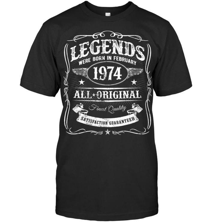 February 1974 Vintage T Shirt 44th Birthday Gift NEW Funny Vintage Gift ...