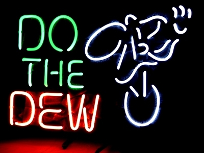 mountain dew light up sign