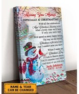 Missing You Always Especially At Christmas Personalized Canvas - $49.99