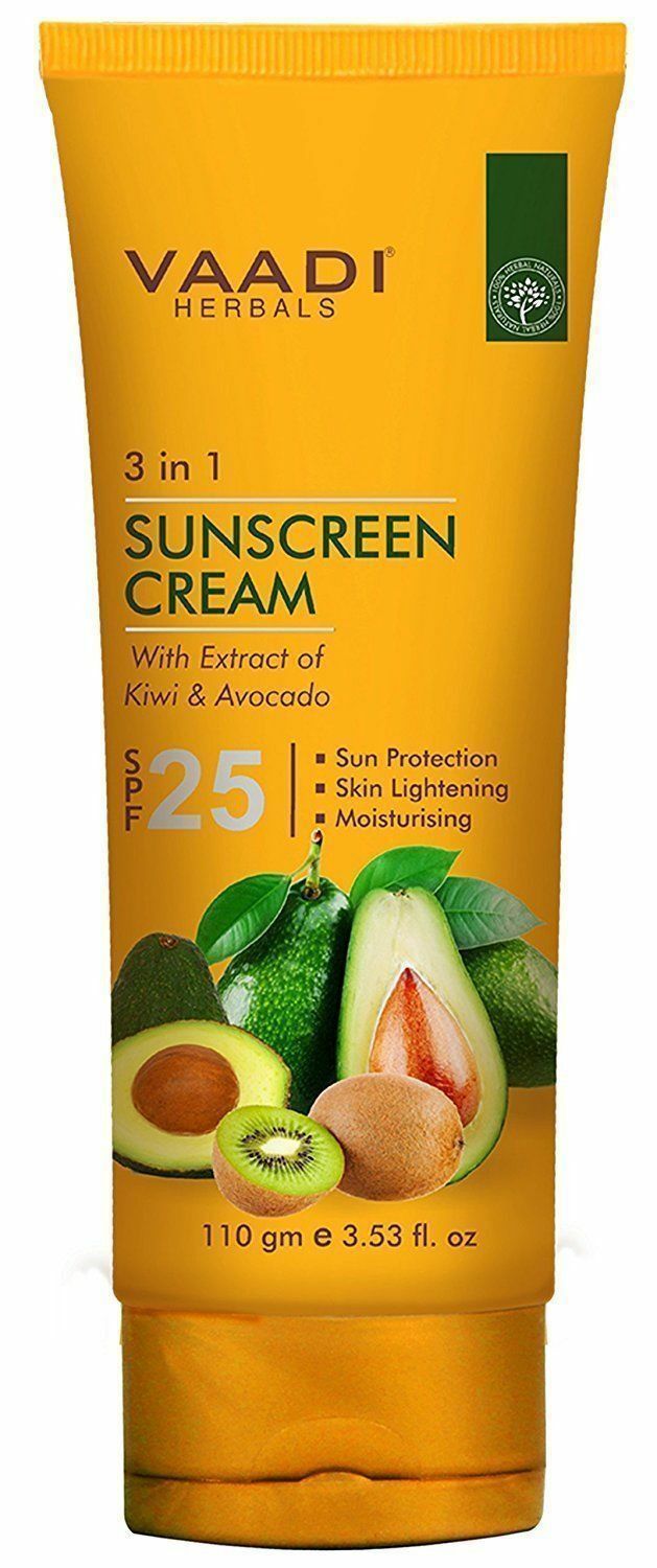 Vaadi Herbals Sunscreen Cream SPF25 Ayurvedic Sun Protection 110gm+5