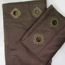 INSOLA Odyssey Brown 2-PC 104 X 84 Interlined Grommet Drapery Panel Set(s) - $58.00