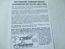 Micro-Trains Stock # 00302100 (1185) Bettendorf Swing Motion Caboose Trucks (N) image 4