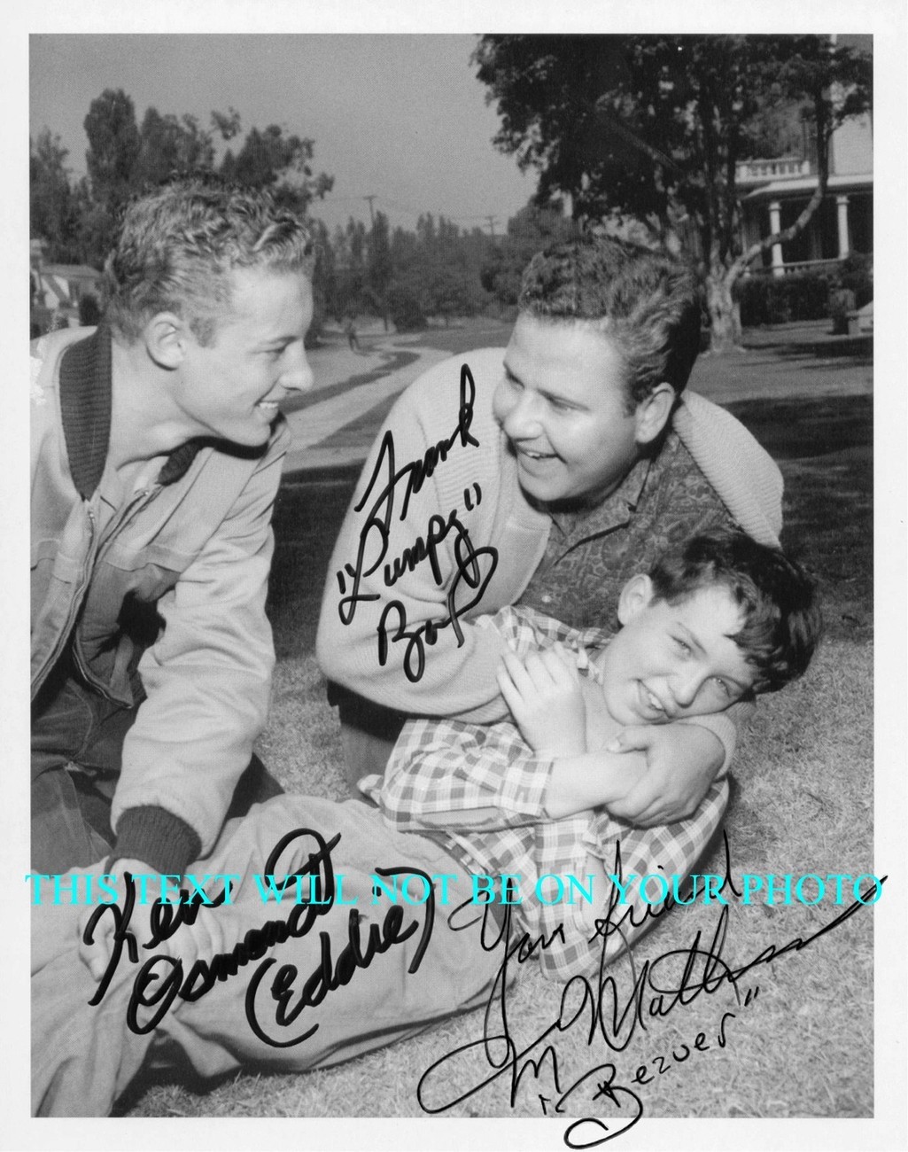 LEAVE IT TO BEAVER CAST SIGNED AUTOGRAPH 8x10 RP PHOTO MATHERS BANK AND OSMOND