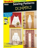 Simplicity Sewing For Dummies Pattern 9869 Window Treatments Curtains  New - $7.91