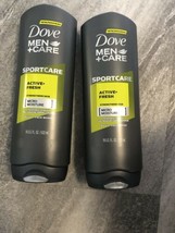 Dove Men+Care Extra Fresh Body and Face Wash Active Fresh -18 oz Lot of 2  - $12.37