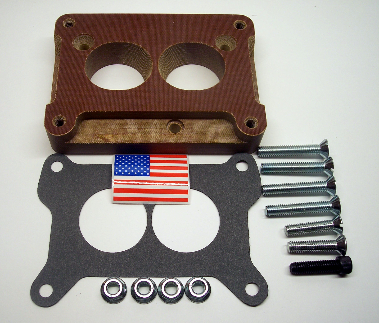 Holley 2BL to GM TBI Manifold adapter Phenolic with gaskets and