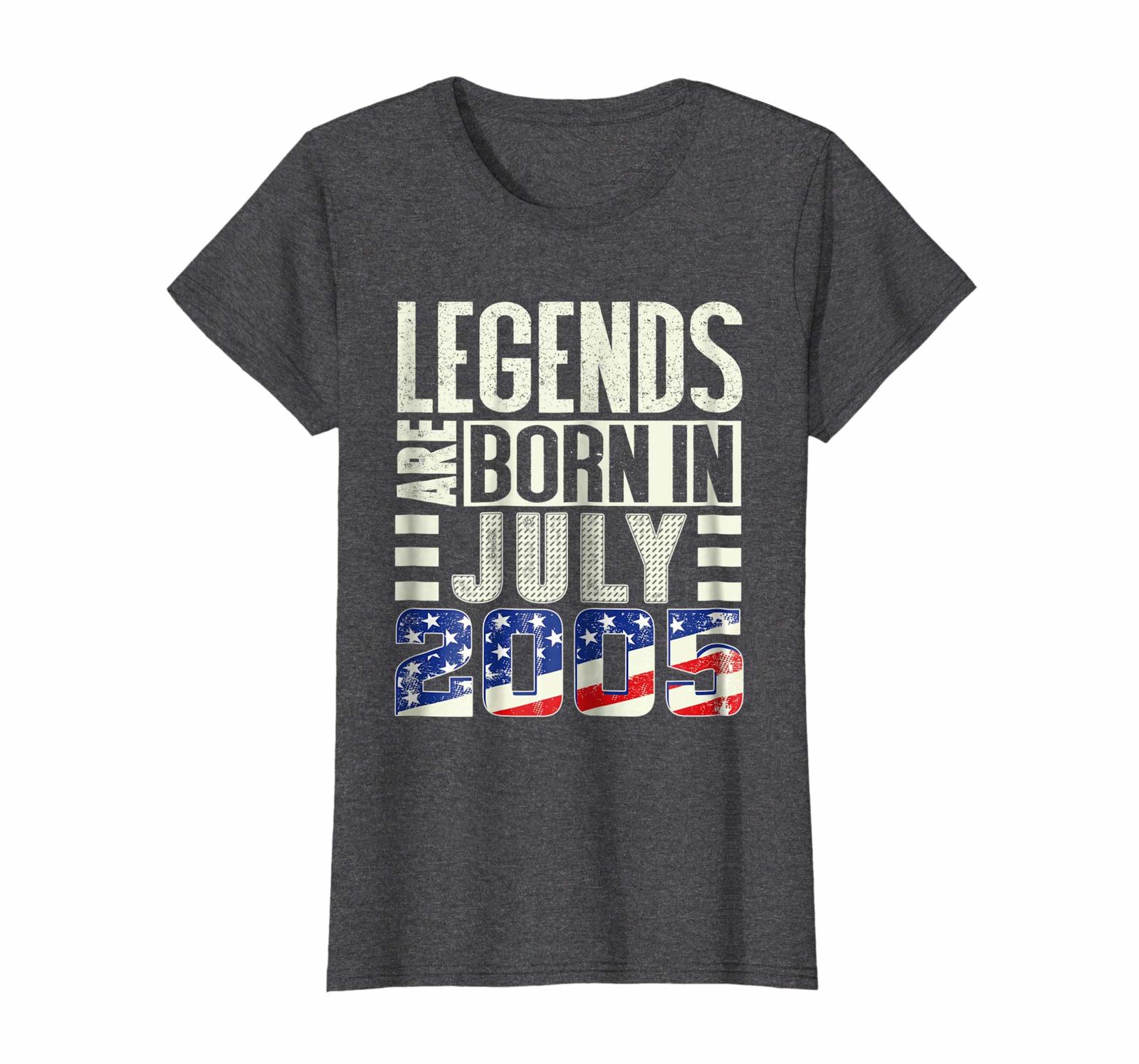 Tee Shirt -  Legends Born In JULY 2005 Aged 13 Years Old Being Awesome Wowen