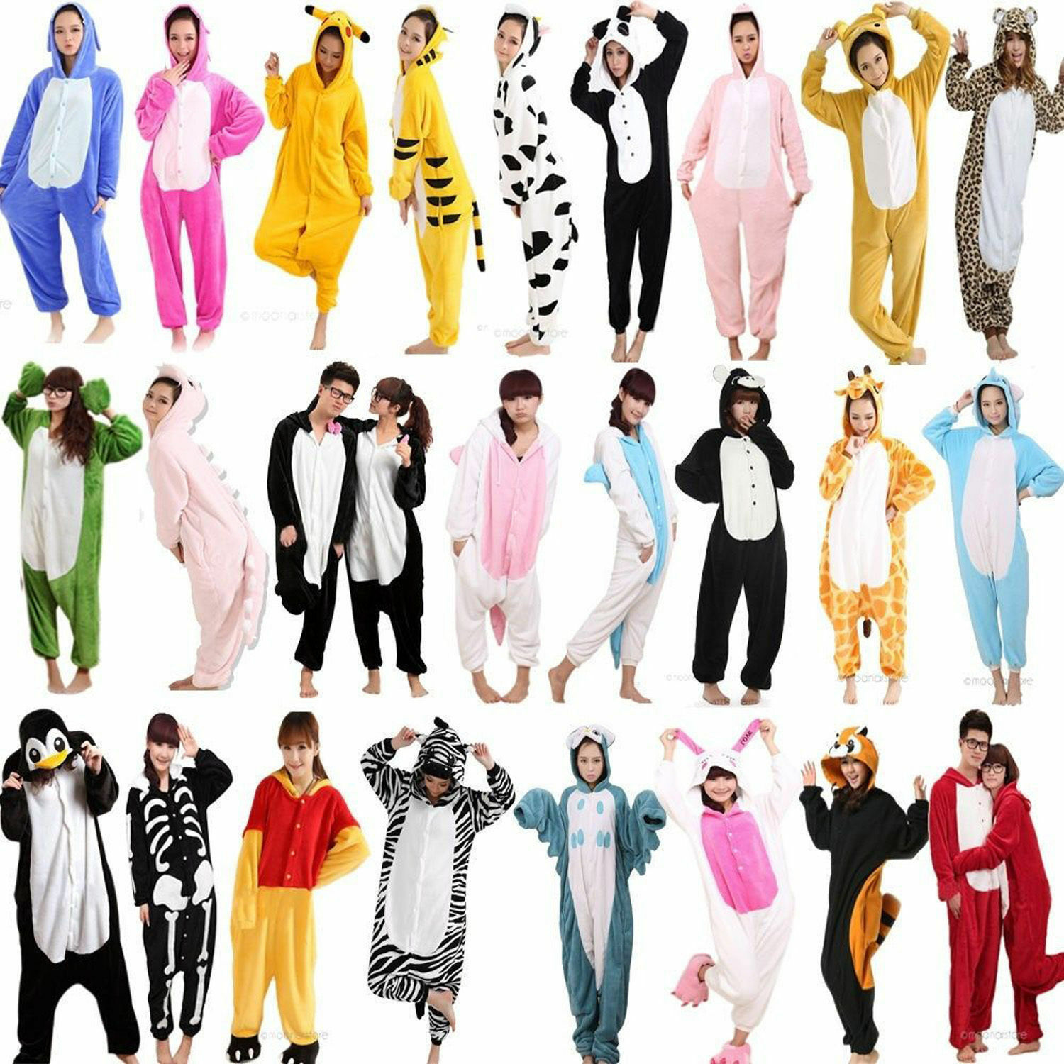 Unisex Adult Animal Onsei Kigurumi Pyjamas Fancy Dress Sleepwear UK