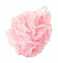 Mesh Shower Pouf Bath Sponge - Pink Lace Design - $11.74