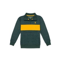 U.S. Polo Assn. Boys 1/4 Zip Fleece Sweatshirt Ponderosa Pine Size S(6-7) - $18.69