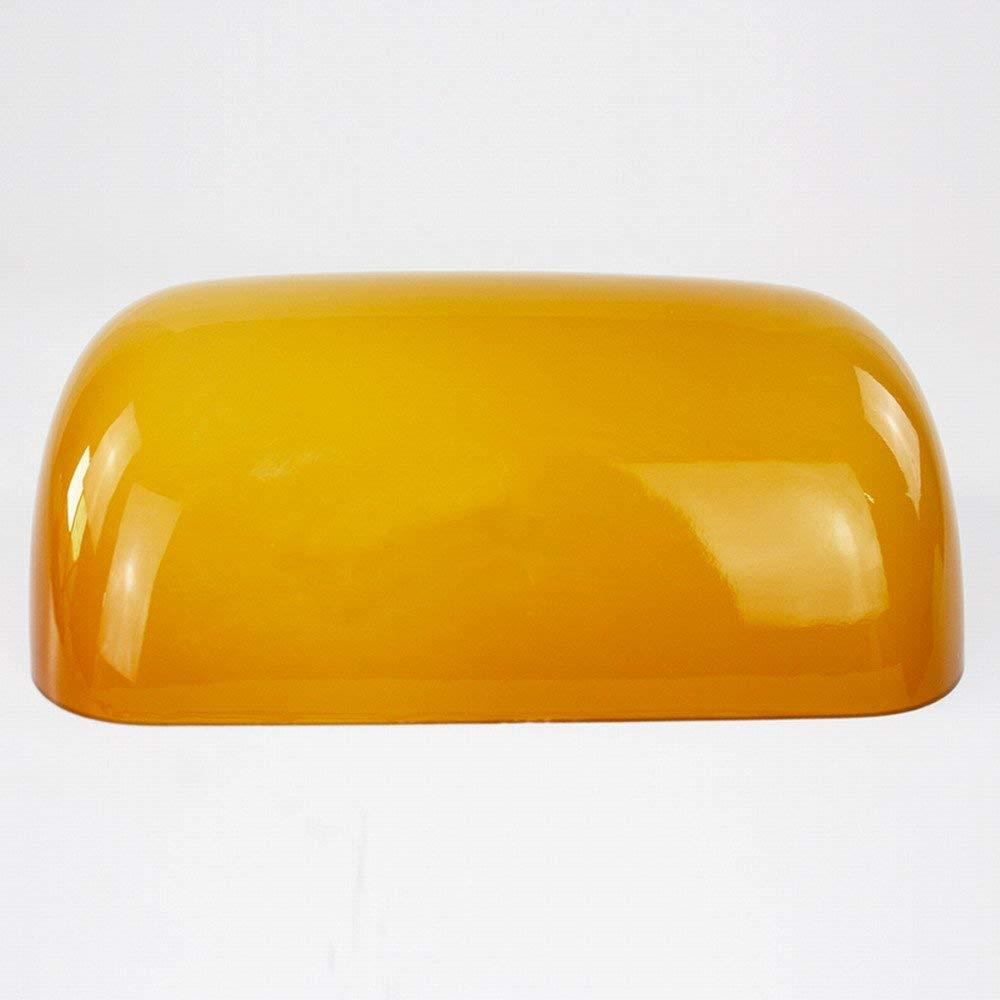Newrays Glass Bankers Lamp Shade Cover Replacement,L8.85 W5.3 Amber Shades