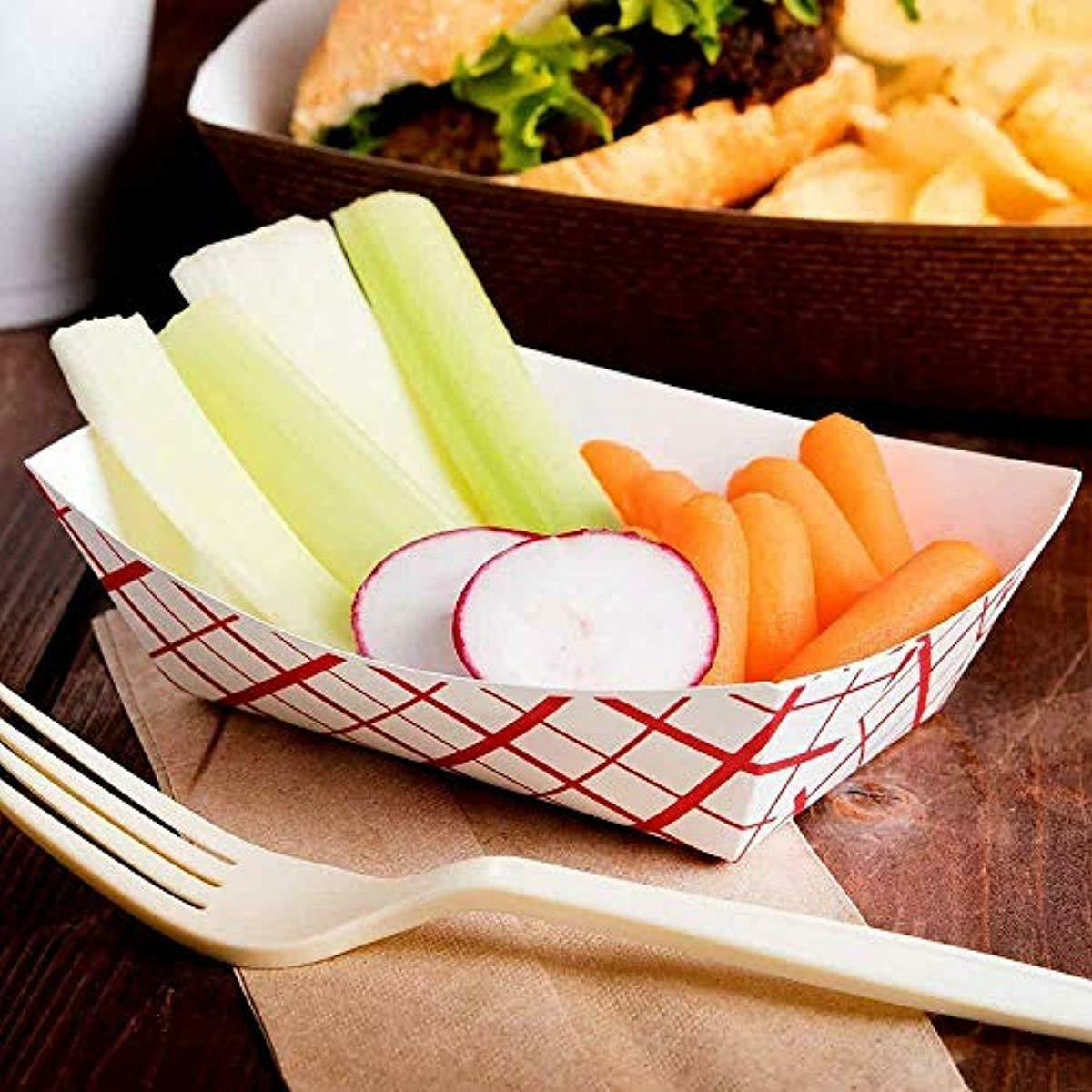 Paper Food Tray, Paperboard Tray for Carnivals, Fairs, Festivals, and Picnics. H Disposables