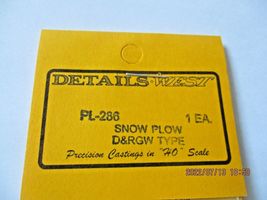 Details West # PL-286 Snow Plow D&RGW Type HO Scale image 4