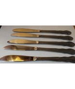Imperial Stainless Korea Dinner Butter Knife Scroll 5 Count Knives 8.25&quot; L - $17.28