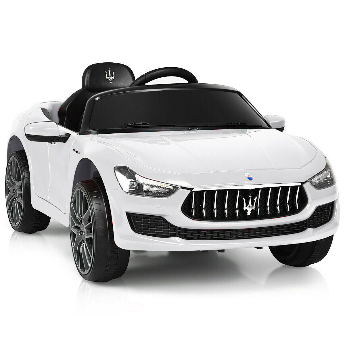 12V Remote Control Maserati Licensed Kids Ride on CarWhite Ride On