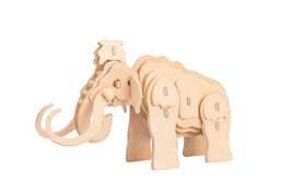 Mammoth 3D Wooden Puzzle DIY 3 Dimensional Wood Build It Yourself Wood C... - $6.92