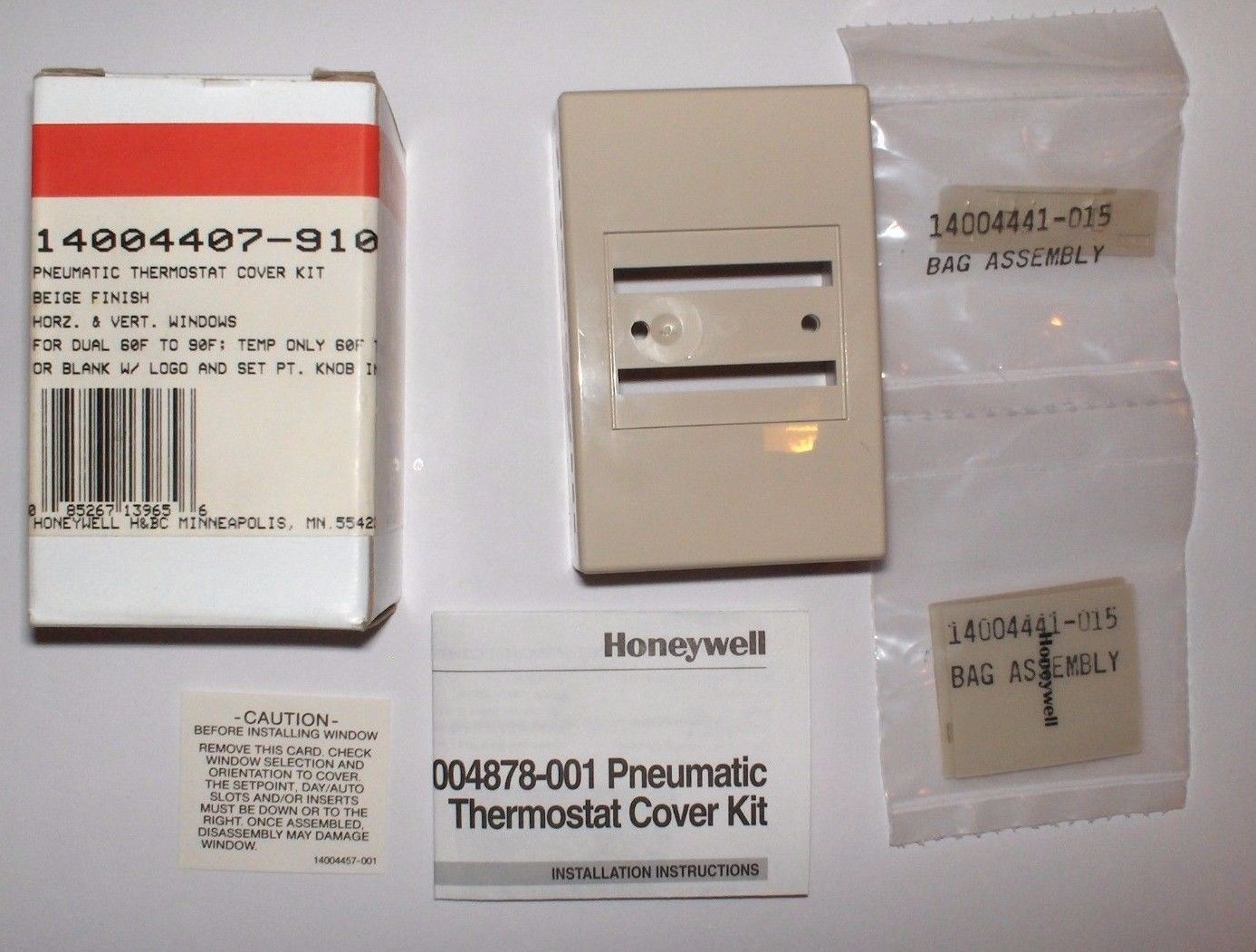 HONEYWELL PNEUMATIC THERMOSTAT COVER KIT 14004407910 , BEIGE Thermostats