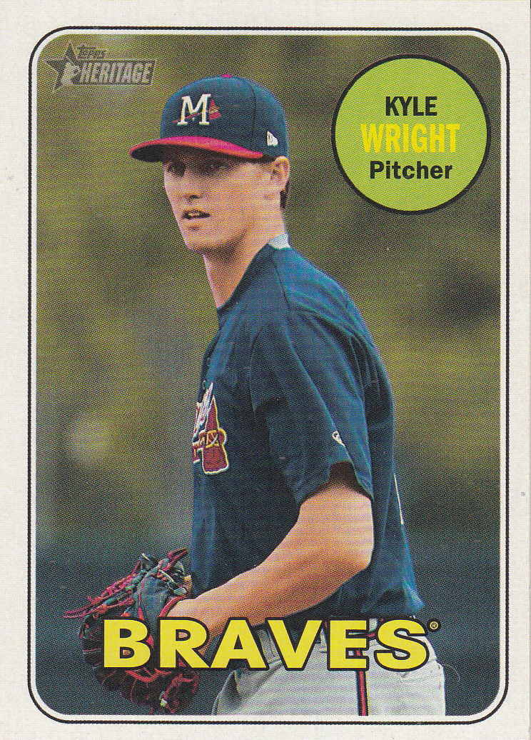 Kyle Wright 2018 Topps Heritage Minor League SP Card 206 Baseball Cards