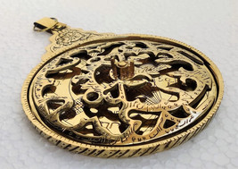 8&quot;Polish Brass Arabic Calendar Astrological Calendar Islamic Astrolabe C... - $58.22