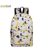Funny Puppy Dog Cat Sloths Students Backpack  College Student Mochila Ru... - $34.21