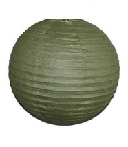 2 PCS 12" Round Sage Green Party Paper Lantern - Luau Supplies - Oriental / Chin - $9.95