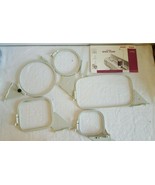 Large Lot of Embroidery Machine Hoops + Spool Stand For Pfaff Embroidery... - $149.99